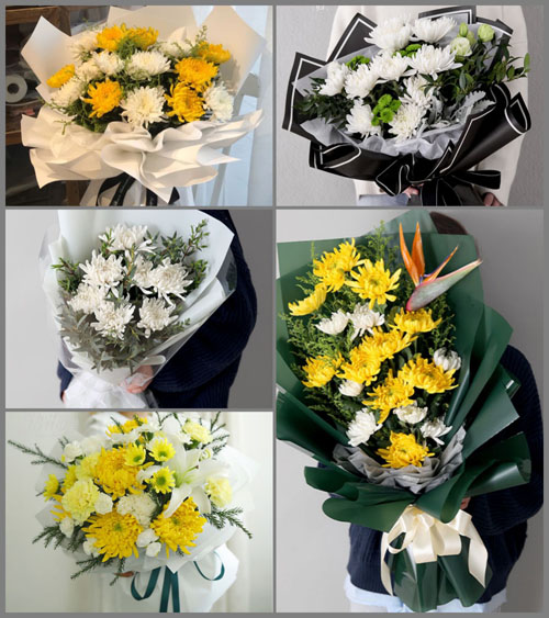 云南红河州弥勒市西二镇白事花束代送